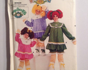 Butterick 6919 Sewing Pattern 80s UNCUT Girls Cabbage Patch Kids Costume Size 6-8