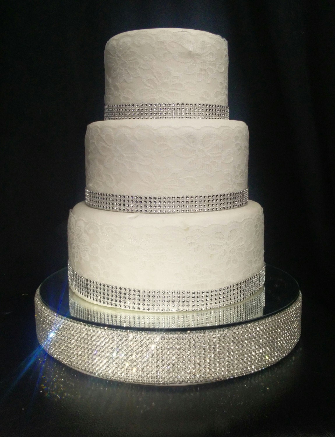 Rhinestone Diamante wedding cake stand plateau FREE SHIPPING