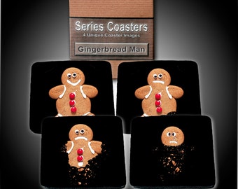Gingerbread cookie - 4 storytelling Coasters