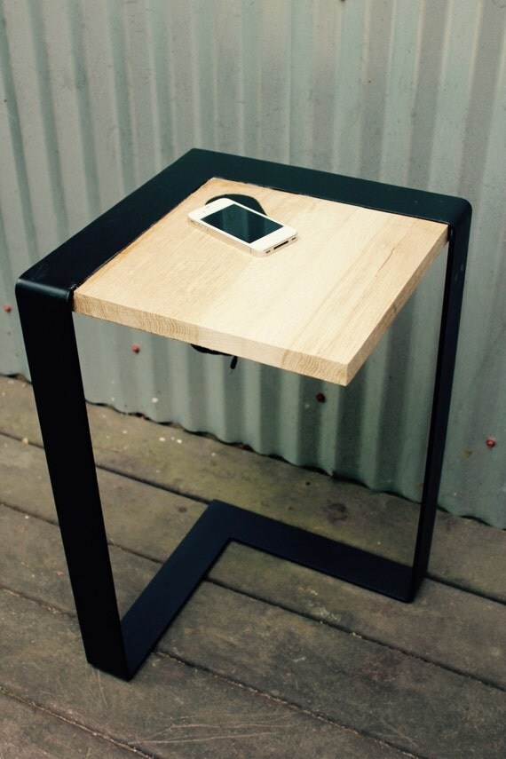 Wireless Charging Table // Wood Side Table // Modern Table