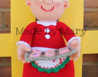 PDF Pattern: Mrs. Claus **Crochet Pattern Only, Not Actual Doll**