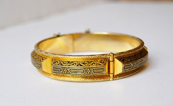 Toledo Spain Damascene gold bracelet