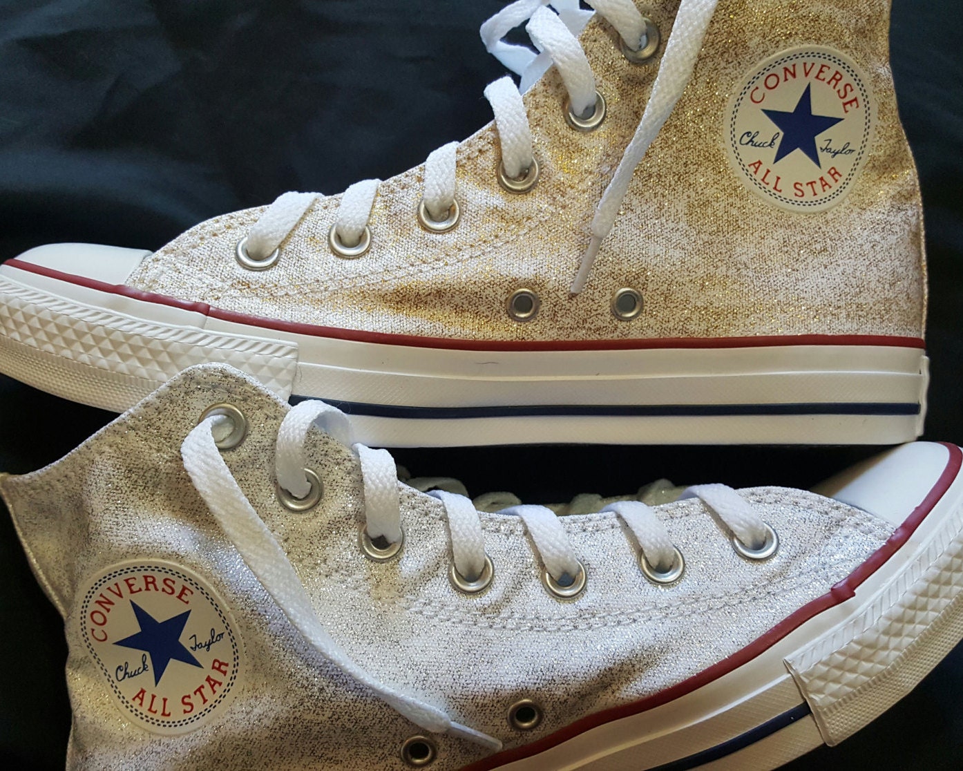 Glitter/sparkle converse Chuck Taylors Kid sizes Handpainted