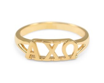 Alpha Chi Omega Sunshine Gold plated Ring // ΑΧΩ Sorority jewelry // Sorority gifts // Gifts For Her // Gift Guide // Sorority Merchandise
