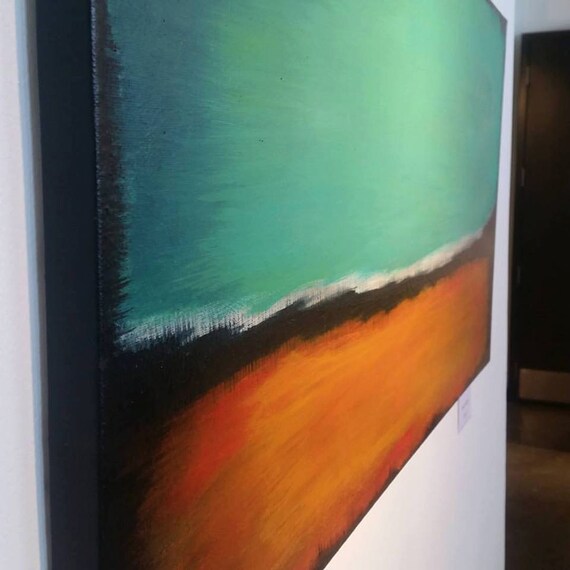 Items similar to High Gloss Abstract Landscape 18"x36" on Etsy