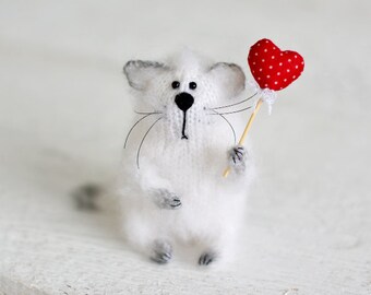 Valentines day gift cat valentines gift for him personalized gift for her stuffed animal cat lover gift valentines day decor home decoration