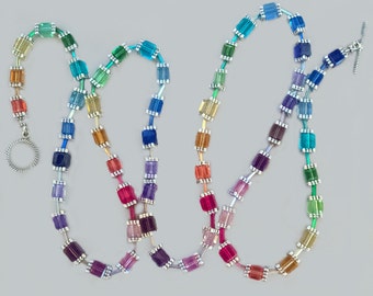 rainbow crystal necklace