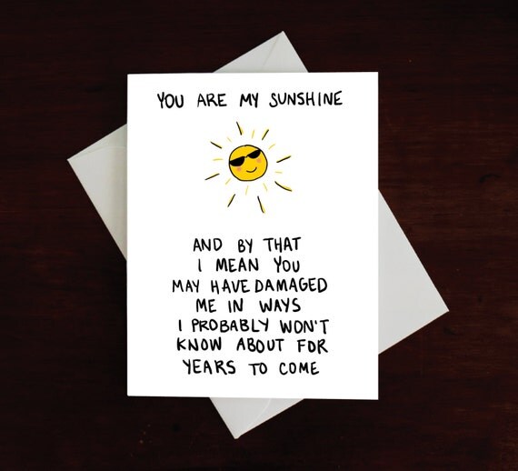 Best Of 55 You Are My Sunshine Valentine Card