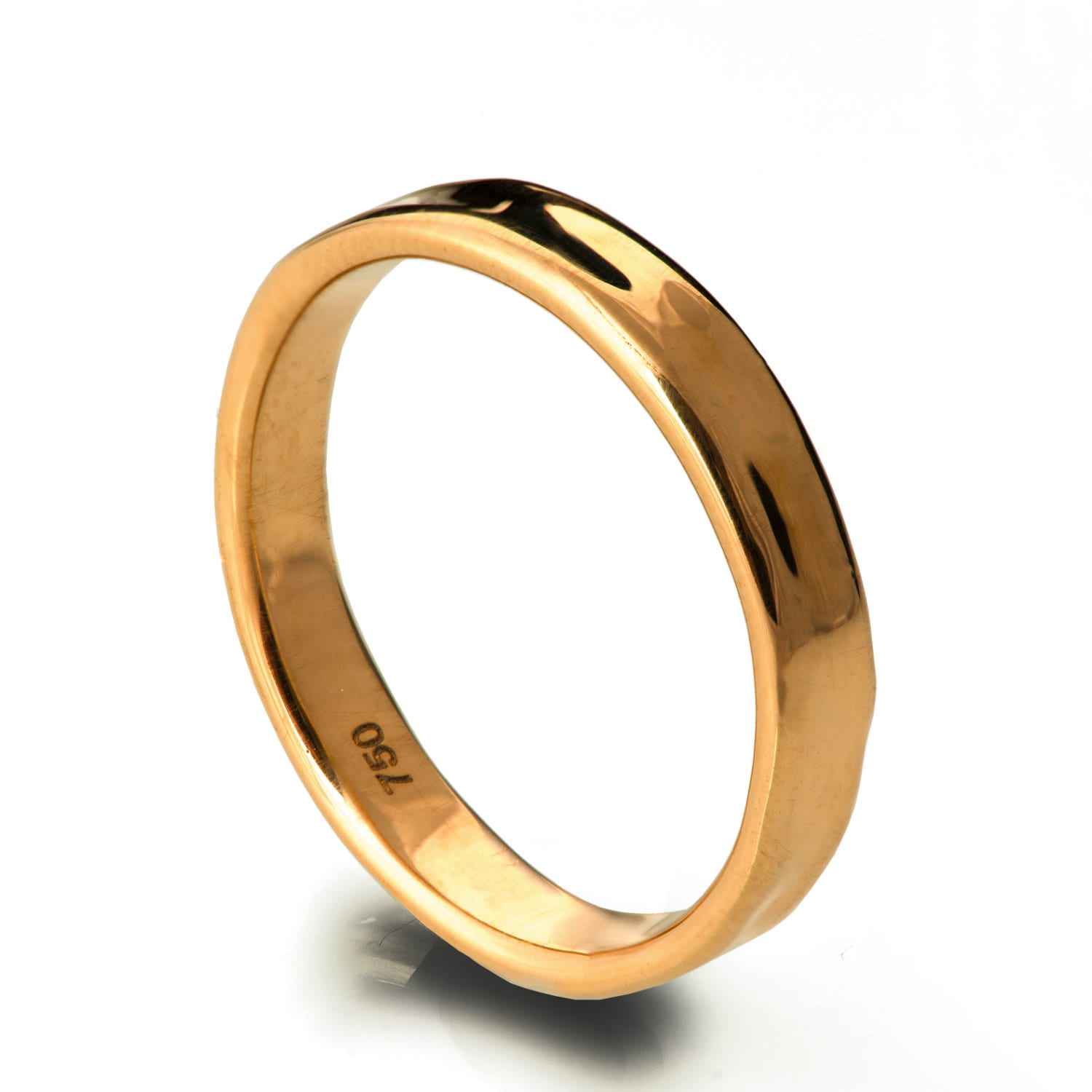 Simple Gold Wedding Band 18k Rose Gold Ring 18k Gold Band