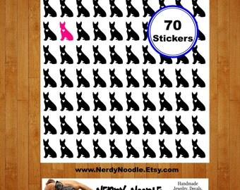 Boston Terrier Planner Stickers, 70, Boston Terrier Stickers, Dog Sticker Set, Boston Terrier Envelope Seals, Boston Terrier