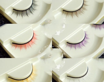 Eyelash lashes BJD sd msd yosd black brown red purple gold yellow white