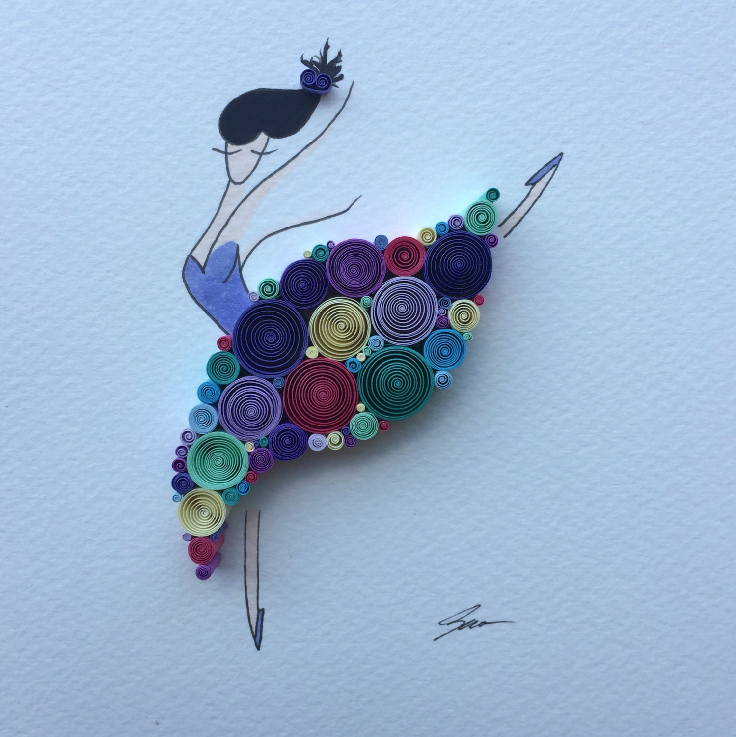 Quilled Paper Art Dancing Queen