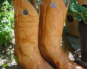 Vintage ACME Leather Mens Cowboy WESTERN BOOTS Size 7D