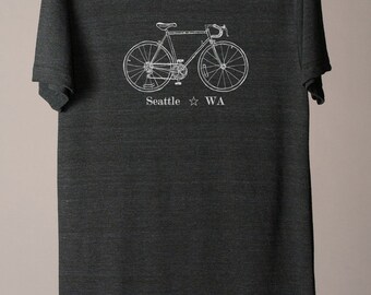 Seattle t-shirt, Seattle Washington, Washington state t-shirt, Seattle tee, Seattle bike tee