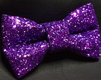 sparkly black bow tie