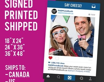 Instagram Frame, Prop Sign, Photo Booth Prop, Instagram Wedding Sign, Marketing, Printed Props, Social Media Cutouts, Selfie