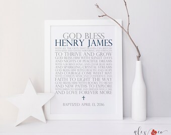 Baptism Printable. Baptism Gift Boy. Baptism Print. Personalized Baptism Gift. Boy Baptism Gift. Christening Boy. Baby Boy Christening Gift.