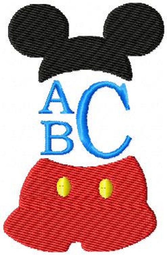 Machine Embroidery Design Mickey Mouse by BlingSassSparkle on Etsy