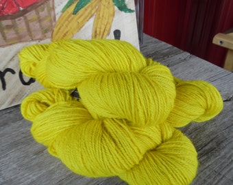 100% Alpaca Worsted Yarn "Sunny Lemon"