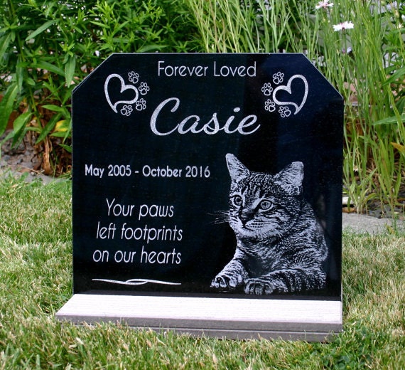 Cat Dog Memorial Grave Marker Pet Headstone Dog Cat Grave