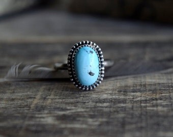 Blue Moon Turquoise Ring Sterling Silver Turquoise Ring Blue Moon Turquoise Statement Ring