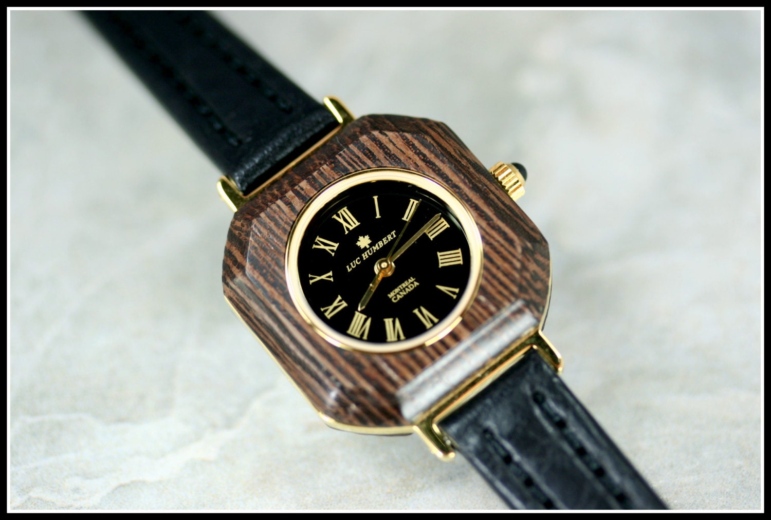 Unique wood watch Women watches gold Square watch Women