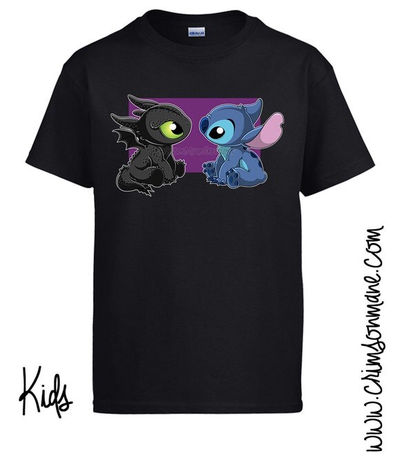 Baby Toothless Dragon and Stitch T-Shirt