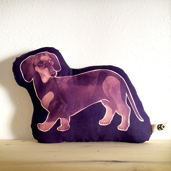 dachshund lumbar pillow