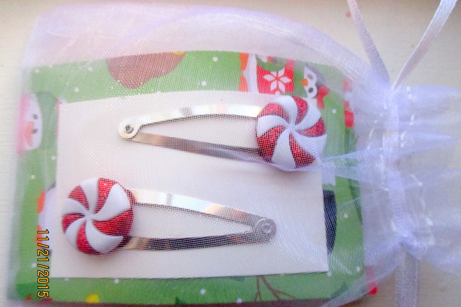 Peppermint Barrettes Candy Hair Clips Kids Little Girls