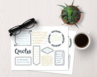 Bujo Quote Template | Bullet Journal Quotes, bullet journal template page, blank bujo printable, handdrawn bujo page, planner page