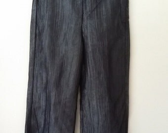Black palazzo pants, XS, beaded pants, formal pants, sequined pants, sheer pants, black formal pants, formal trousers