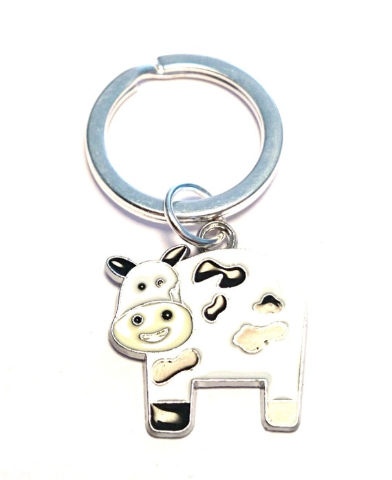 Cow Keychain Custom Keychain Custom Key by