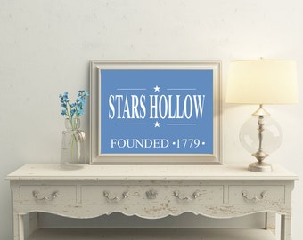 Stars Hollow Poster Gilmore Girls Print Gilmore Girls Poster