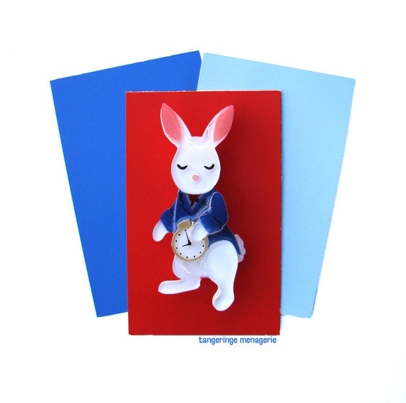 The White Rabbit from Alice in Wonderland Vintage-Inspired Novelty Brooch
