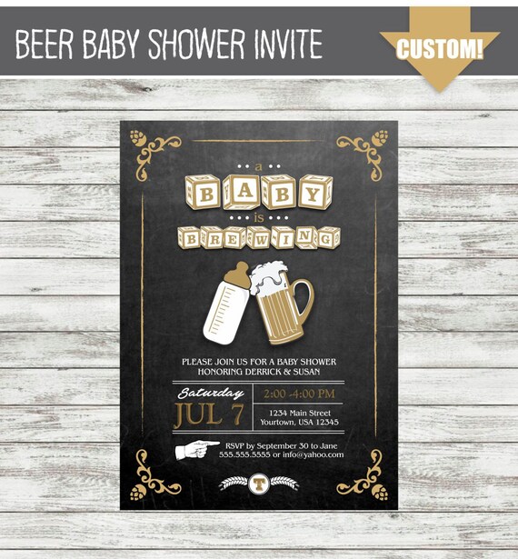 Beer And Babies Invitations 4