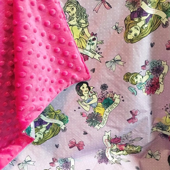 Disney Princess Minky Blanket by pattyssewncreations on Etsy
