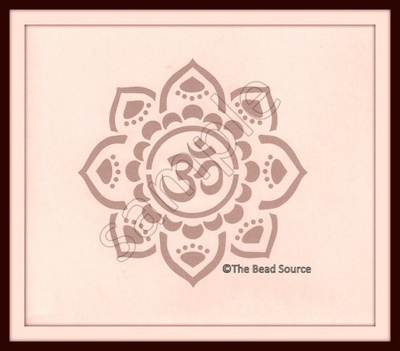 mandala stencil yoga stencil om mylar stencil om by thebeadsource