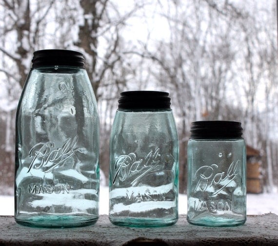 3 BALL Mason Jars