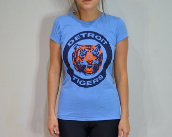 Detroit Tigers Tshirt Womens 1984 Tigers World Series Logo Opening Day 2017 Baseball Mom