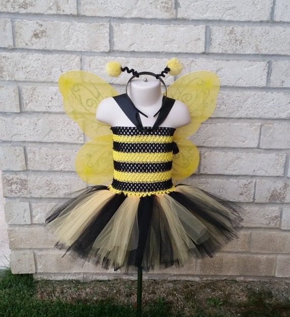 Bumble Bee Tutu Dress with Antenna Headband and by AGrowingFamily