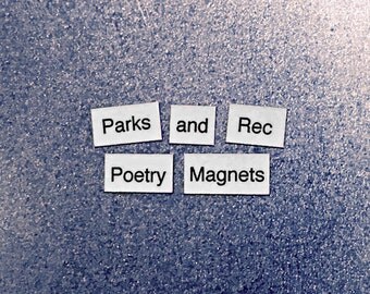 Parks and Recreation Refrigerator Magnets, Poetry Word Magnets, Parks and Rec, Free Gift Wrap