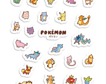 Chibi Pokemon ~ Pokemon ~ Sticker Sheet 70mm x 100mm