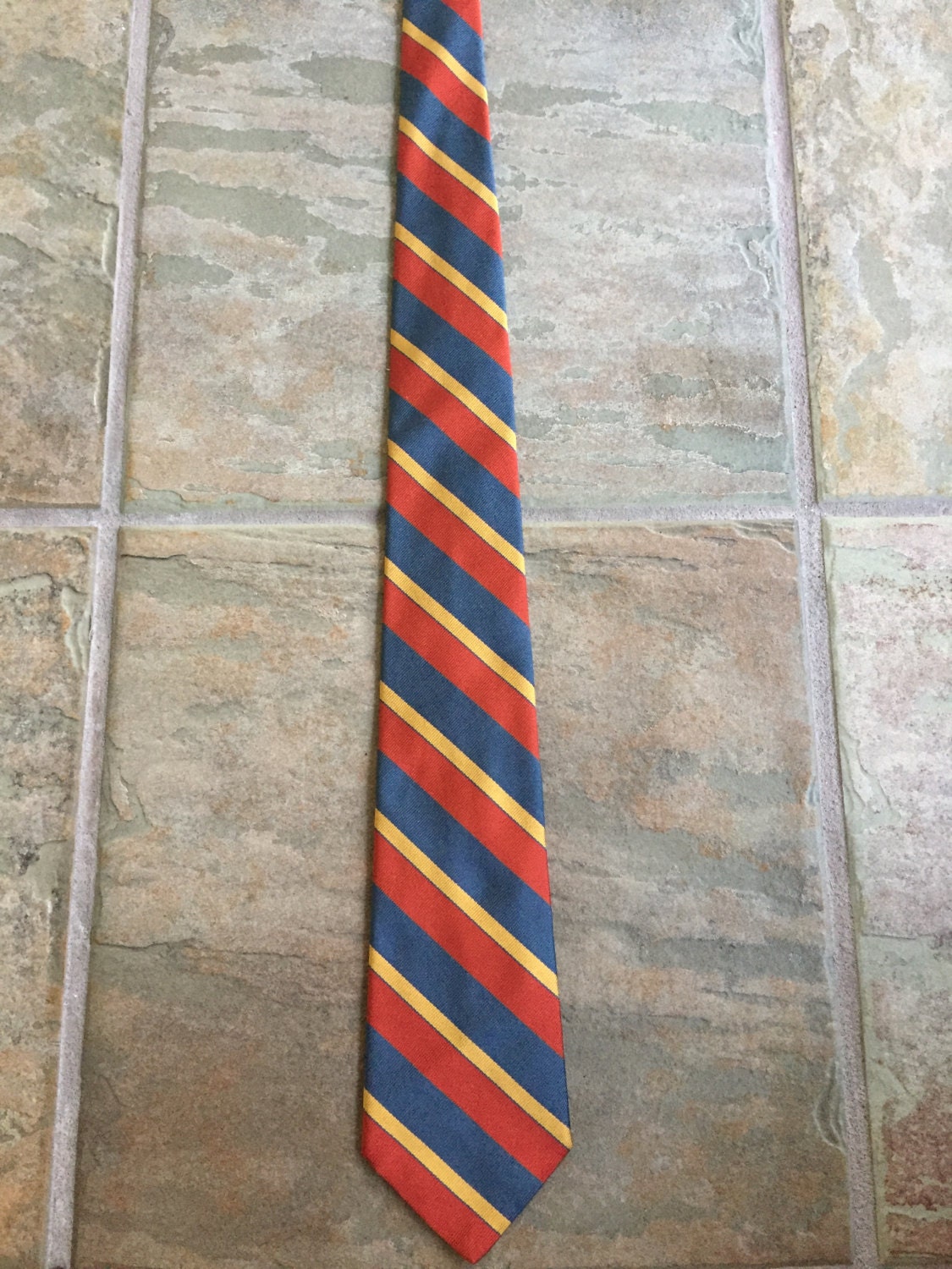 Vintage BROOKS BROTHERS Silk Repp Striped Tie Ivy League Trad