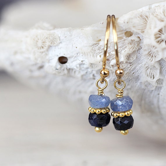Blue Sapphire Earrings - September Birthstone Earrings