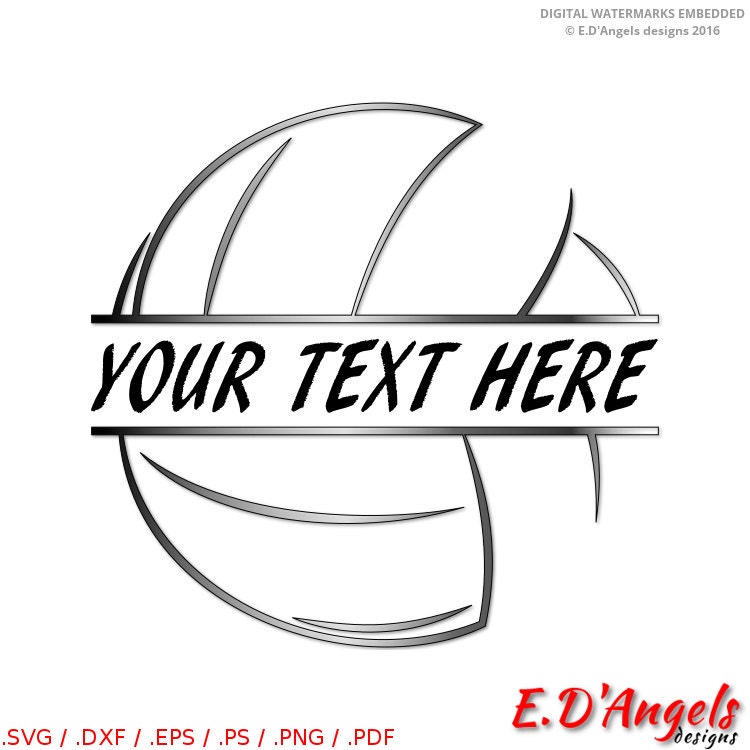 Download Volleyball svg SVG files for cricut Split volleyball svg