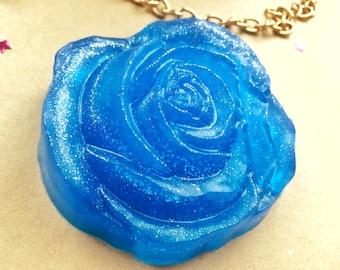 Blue rose soap, rose soap, glitter rose, glitter soap, flower soap, royal blue rose, flowers soap, blue soap,gothic lolita soap,amazing soap