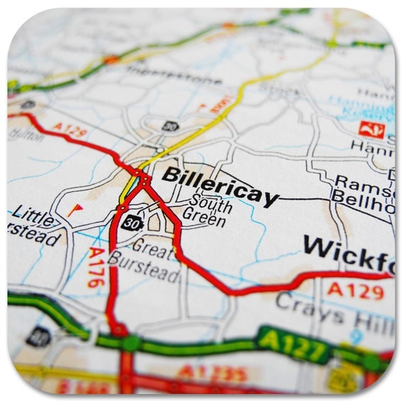 Billericay Map Coasters