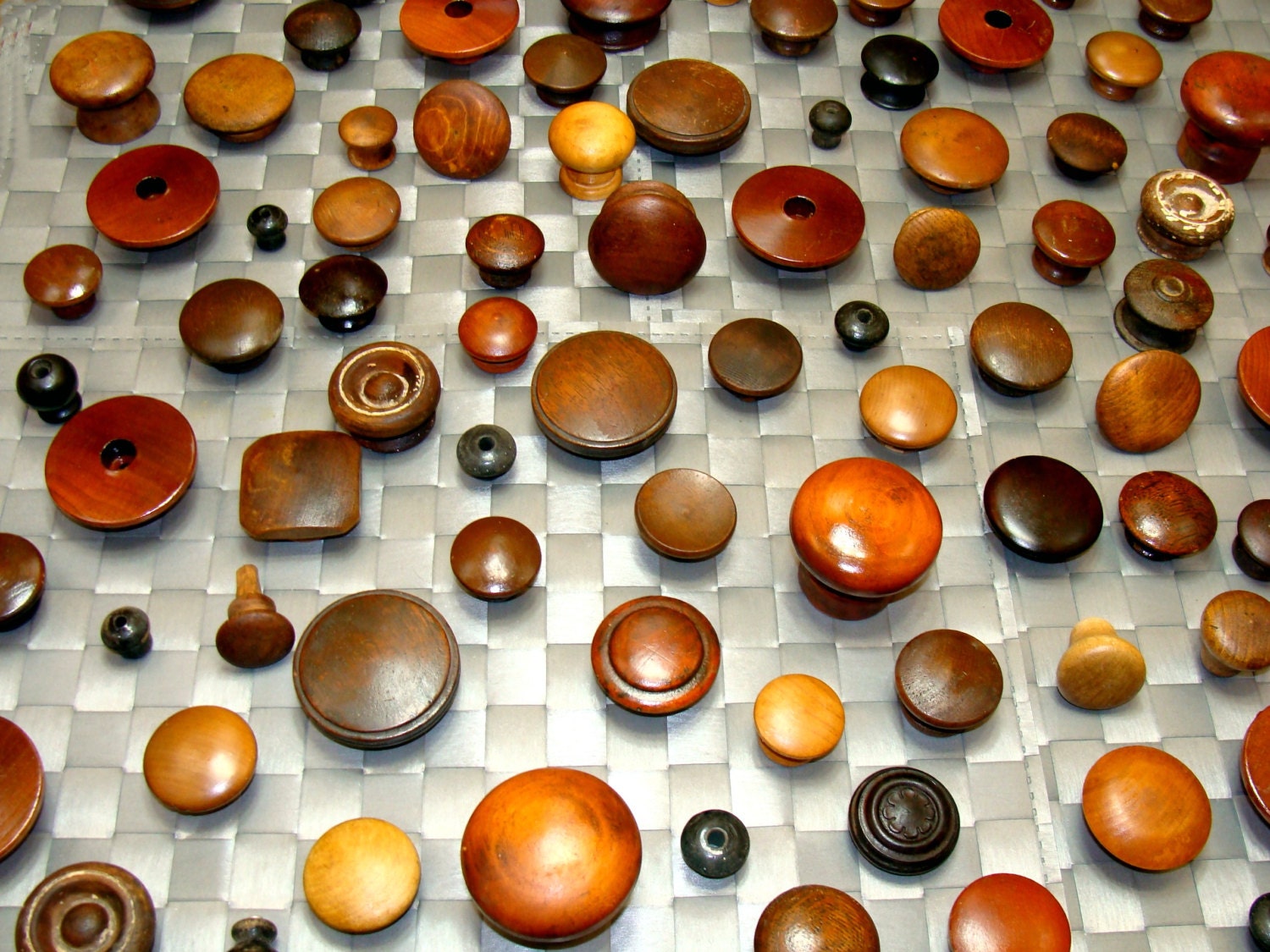 Huge collection old wood knobsAntique wooden by BECKSRELICS