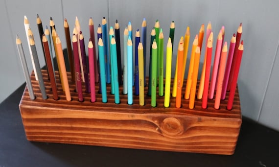 colored pencil storage on Etsy coloring supplies for adult coloring books