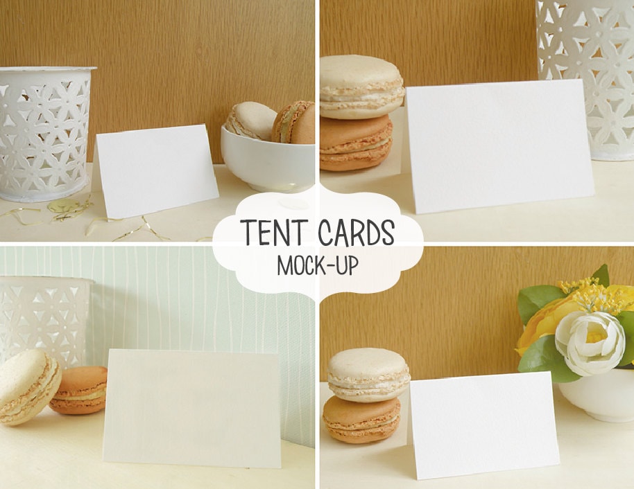 Download Tent Cards Mockup Table Tent Cards Tent Cards Neutral colors